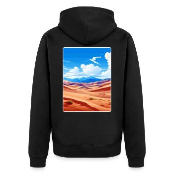 Great Sand Dunes National Park Colorado Travel WPA - Unisex Premium Organic Zip Hoodie - black - Back - Nico (187cm)