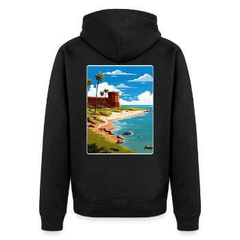 Affiche de voyage souvenir du parc national de Tortugas sèche - Veste à capuche bio Premium Unisexe - noir - Dos - Nico (187cm)