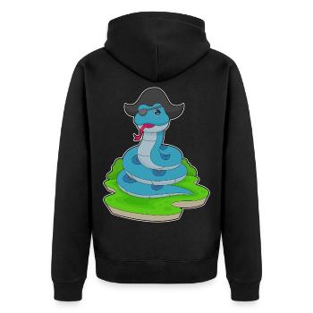 Serpent Pirate Chapeau de Pirate - Veste à capuche bio Premium Unisexe - noir - Dos - Nico (187cm)