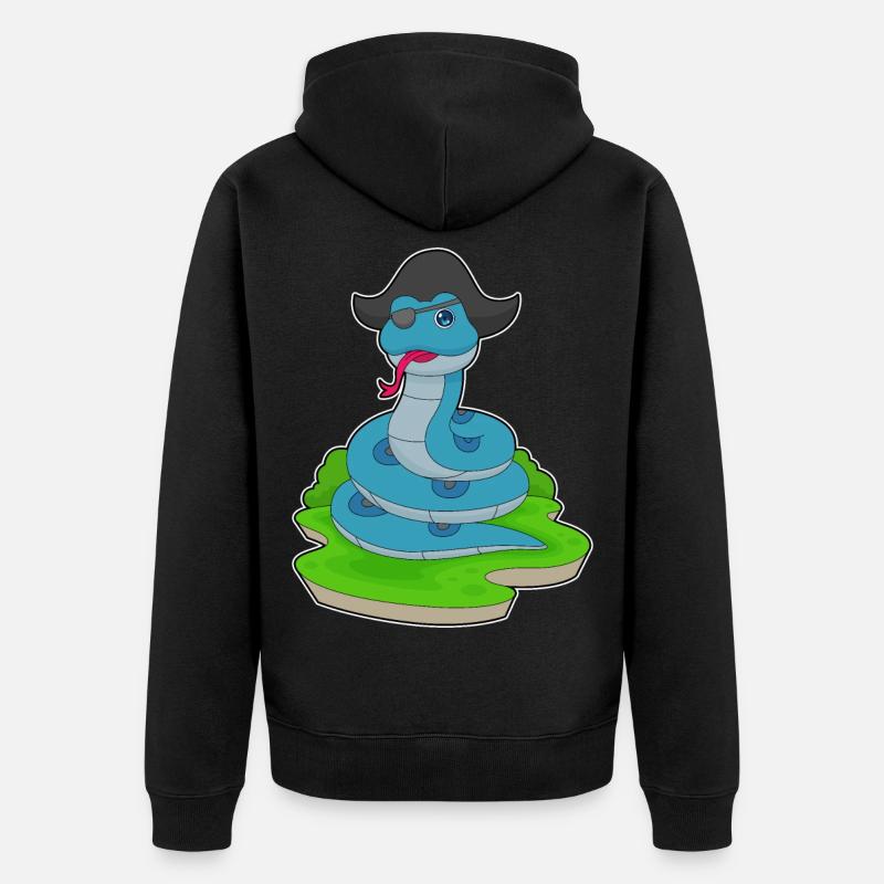 Serpent Pirate Chapeau de Pirate - Veste à capuche bio Premium Unisexe - noir