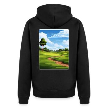 Tpc Boston Golf Club Affiche de voyage Souvenir WPA - Veste à capuche bio Premium Unisexe - noir - Dos - Nico (187cm)