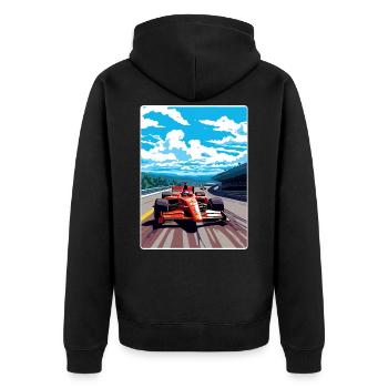 Spa Francorchamp Circuit Motorsport Race Belgium - Veste à capuche bio Premium Unisexe - noir - Dos - Nico (187cm)