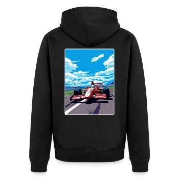 Circuit de Suzuka Motorsport Race Japon Peinture WPA - Veste à capuche bio Premium Unisexe - noir - Dos - Nico (187cm)