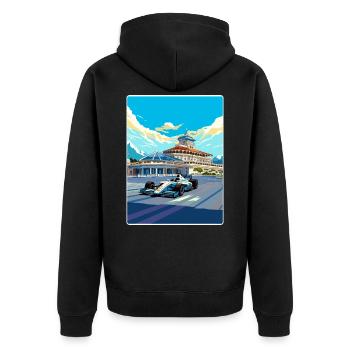 Circuit de Sotchi Motorsport Race Russian Travel Card - Veste à capuche bio Premium Unisexe - noir - Dos - Nico (187cm)