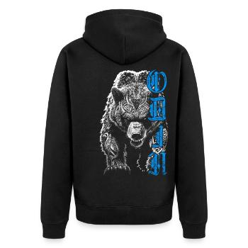 Odin Grizzly Ours Mythologie nordique Nordique - Veste à capuche bio Premium Unisexe - noir - Dos - Nico (187cm)