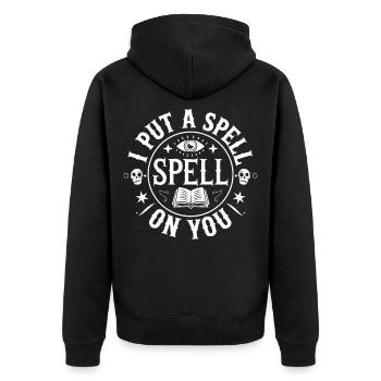 J’ai mis un sort sur toi sorcière drôle costume d’Halloween - Veste à capuche bio Premium Unisexe - noir - Dos - Nico (187cm)