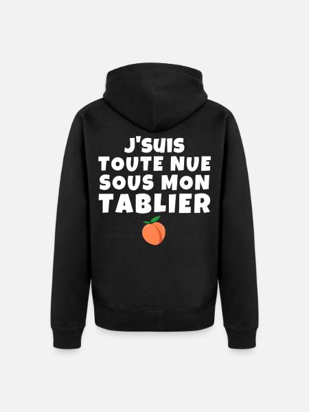 Kitchen apron, humor, apron, funny - Unisex Premium Organic Zip Hoodie - black