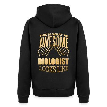 biologie - Veste à capuche bio Premium Unisexe - noir - Dos - Nico (187cm)