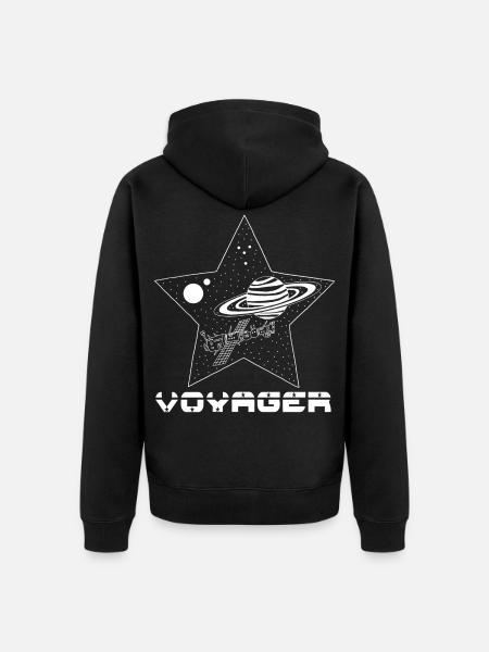 Galactic Journey - Unisex Premium Organic Zip Hoodie - black