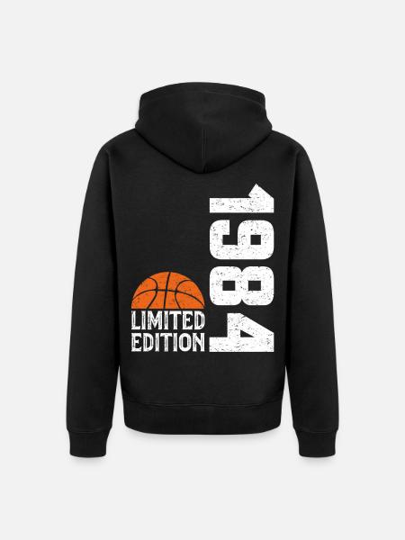 40° Anniversario 1984 Edizione Limitata Pallacanestro - Felpa con cappuccio ecologica premium unisex - nero