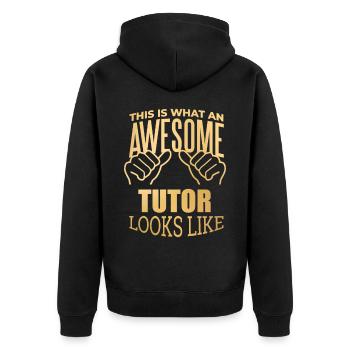 Tuteur - Veste à capuche bio Premium Unisexe - noir - Dos - Nico (187cm)