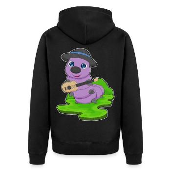 Caterpillar Musician Guitare Musique - Veste à capuche bio Premium Unisexe - noir - Dos - Nico (187cm)