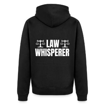 Lawyer Lawyer Justice Law Law Whisperer - Unisex Premium Organic Zip Hoodie - black - Back - Nico (187cm)