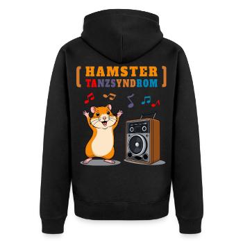 Syndrome de la danse du hamster - Veste à capuche bio Premium Unisexe - noir - Dos - Nico (187cm)
