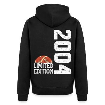 20th Anniversary 2004 Limited Edition Rugby - Unisex Premium Organic Zip Hoodie - black - Back - Nico (187cm)