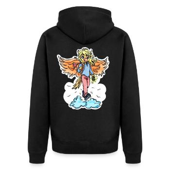 Migration vers le cloud - Veste à capuche bio Premium Unisexe - noir - Dos - Nico (187cm)