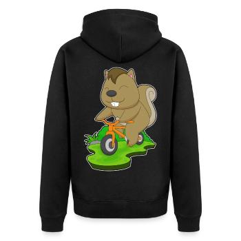 Vélo écureuil - Veste à capuche bio Premium Unisexe - noir - Dos - Nico (187cm)
