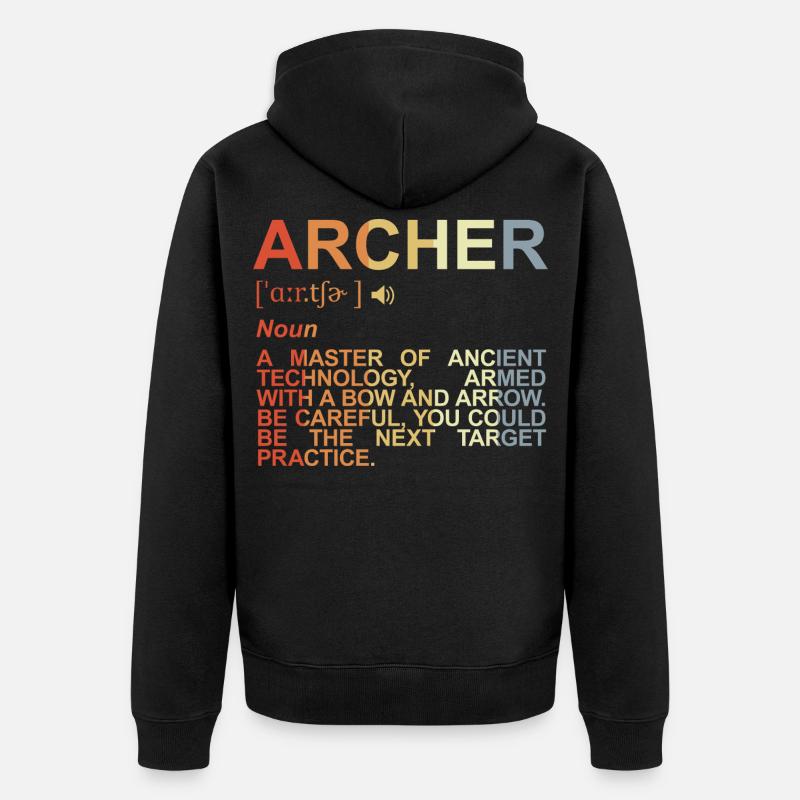 Archer Explication des termes - Veste à capuche bio Premium Unisexe - noir