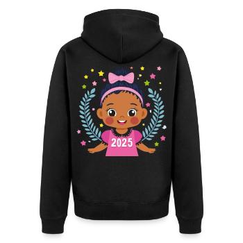 Enfants 2025 - Veste à capuche bio Premium Unisexe - noir - Dos - Nico (187cm)