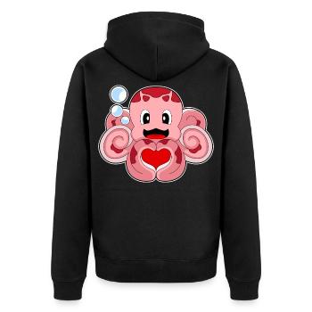 Cœur de pieuvre - Veste à capuche bio Premium Unisexe - noir - Dos - Nico (187cm)
