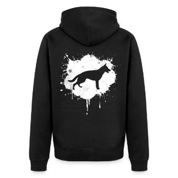 Chien de berger - Veste à capuche bio Premium Unisexe - noir - Dos - Nico (187cm)