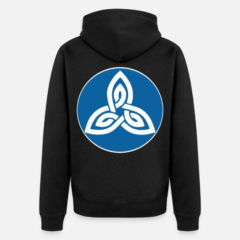 Fleur celte bleu - Veste à capuche bio Premium Unisexe - noir