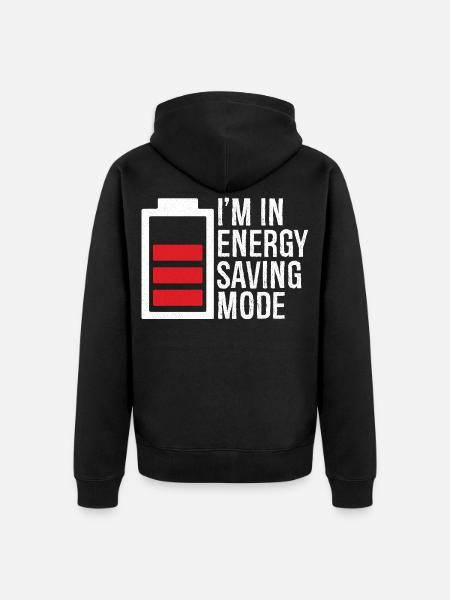 I'm in energy saving mode - Unisex Premium Organic Zip Hoodie - black