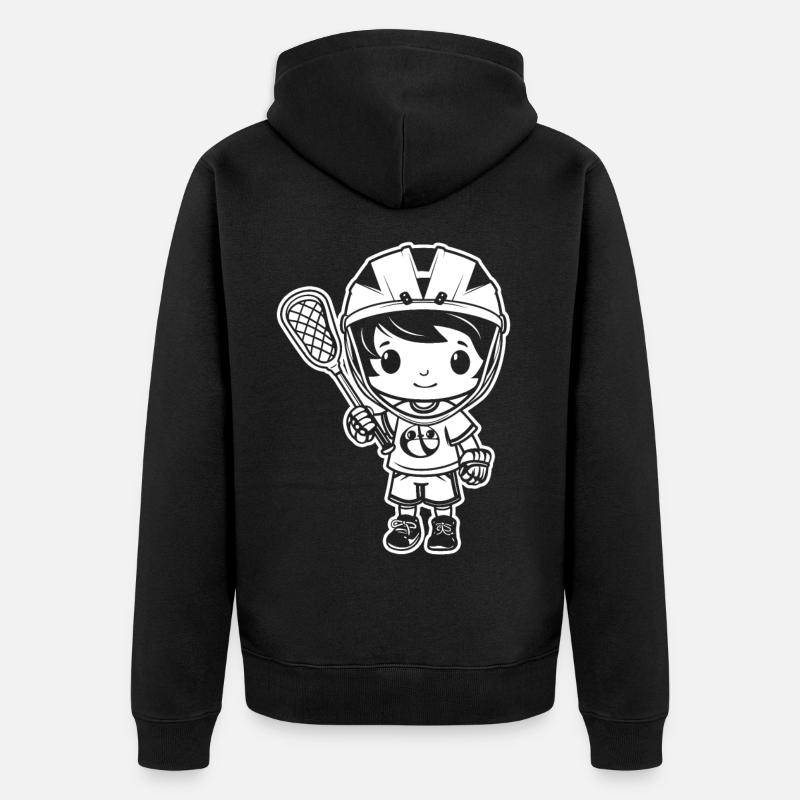 Garçon de crosse - Veste à capuche bio Premium Unisexe - noir
