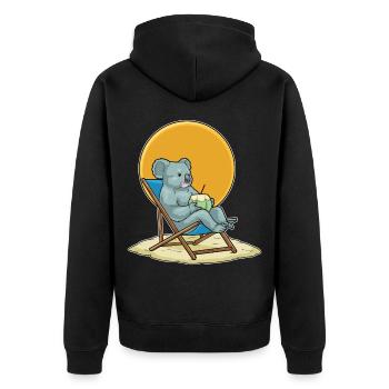 Koala Strand Kokosnuss Sommer - Veste à capuche bio Premium Unisexe - noir - Dos - Nico (187cm)