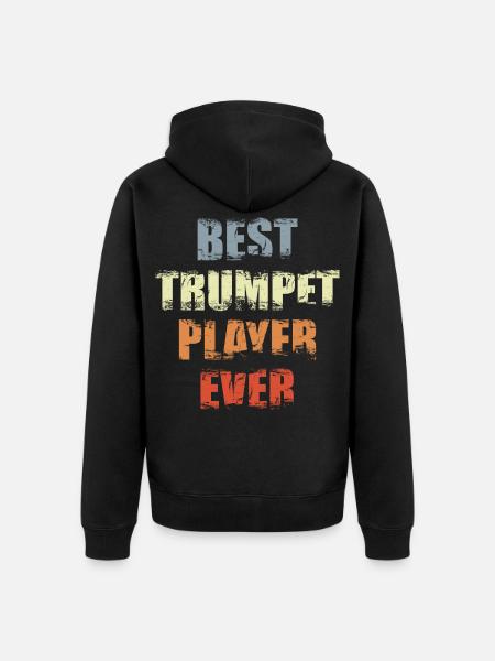Best Trumpet Player - Unisex Premium Organic Zip Hoodie - black