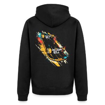 Skateboard Graffiti - Veste à capuche bio Premium Unisexe - noir - Dos - Nico (187cm)