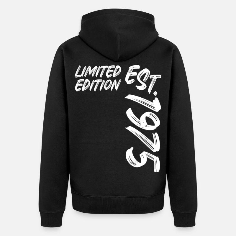 Édition limitée Est. 1975 - Veste à capuche bio Premium Unisexe - noir