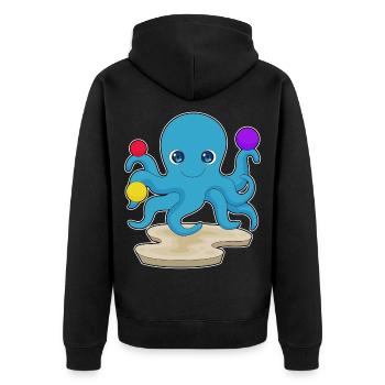 Pieuvre douce - Veste à capuche bio Premium Unisexe - noir - Dos - Nico (187cm)