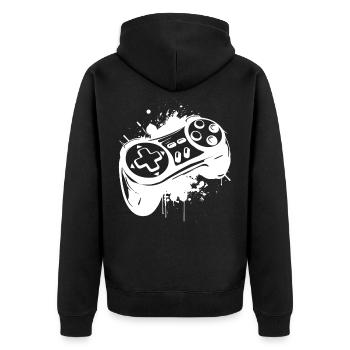 Jeu - Veste à capuche bio Premium Unisexe - noir - Dos - Nico (187cm)