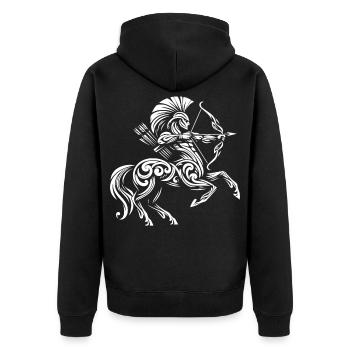 Archer centaure tribal - Veste à capuche bio Premium Unisexe - noir - Dos - Nico (187cm)