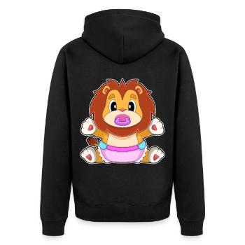 Sucette Lion Baby - Veste à capuche bio Premium Unisexe - noir - Dos - Nico (187cm)