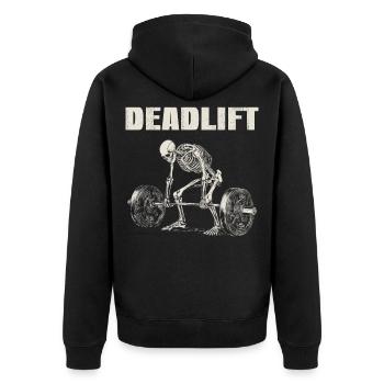 Squelette Soulevé de terre Gym Entraînement Soulevé de terre Cadeau - Veste à capuche bio Premium Unisexe - noir - Dos - Nico (187cm)
