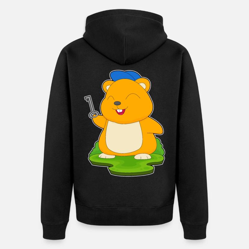 Clé du hamster - Veste à capuche bio Premium Unisexe - noir