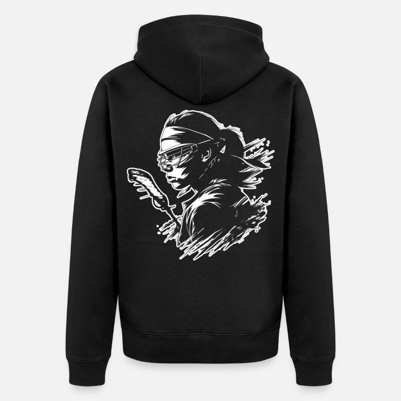 Joueur de crosse - Veste à capuche bio Premium Unisexe - noir