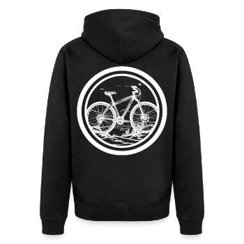 Vtt - Veste à capuche bio Premium Unisexe - noir - Dos - Nico (187cm)