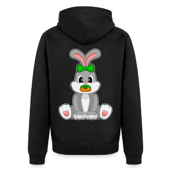 Sucette pour bébé lapin - Veste à capuche bio Premium Unisexe - noir - Dos - Nico (187cm)