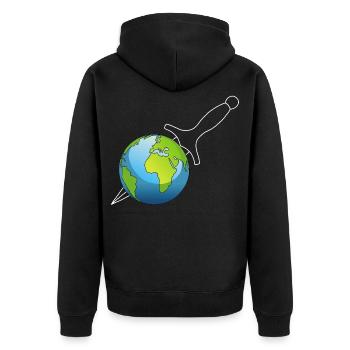 Meurtre de la planète Terre - Veste à capuche bio Premium Unisexe - noir - Dos - Nico (187cm)