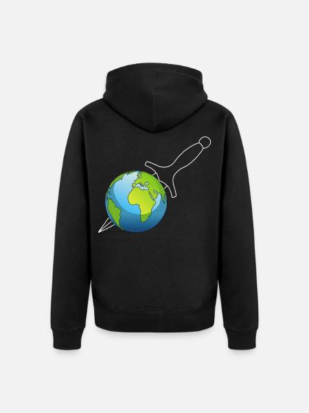 Murder of Planet Earth - Unisex Premium Organic Zip Hoodie - black