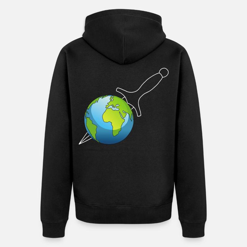 Meurtre de la planète Terre - Veste à capuche bio Premium Unisexe - noir