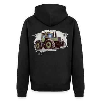 MB-trac 1300 avec poids - Veste à capuche bio Premium Unisexe - noir - Dos - Nico (187cm)
