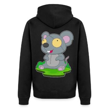Mouse Halloween Zombie - Unisex Premium Organic Zip Hoodie - black - Back - Nico (187cm)