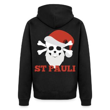 Noël de Sankt Pauli - Veste à capuche bio Premium Unisexe - noir - Dos - Nico (187cm)