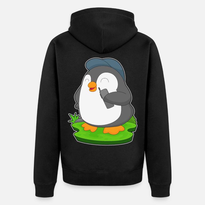 Penguin Microphone - Veste à capuche bio Premium Unisexe - noir