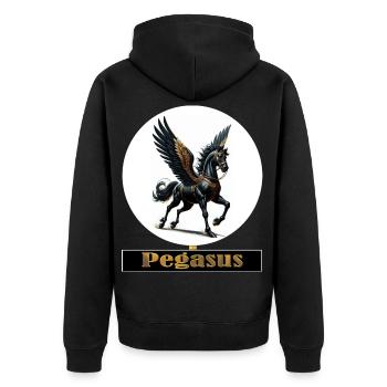 Pégase aux ailes noires - Veste à capuche bio Premium Unisexe - noir - Dos - Nico (187cm)