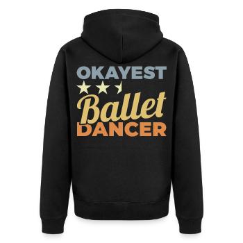 Average ballet - Unisex Premium Organic Zip Hoodie - black - Back - Nico (187cm)